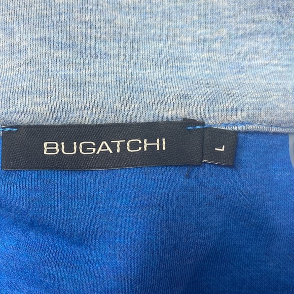 Bugatchi 1/4 zip blue pullover size large - Picture 4 of 5